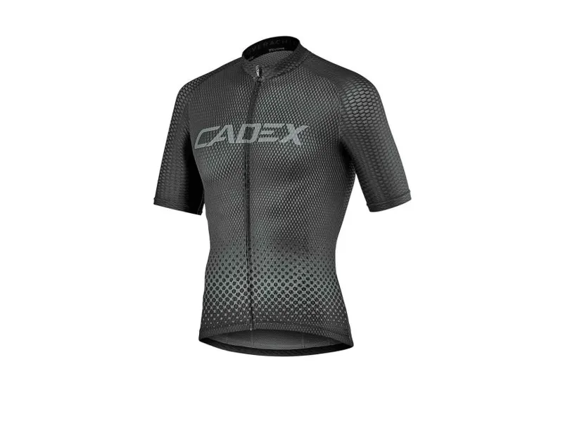 Cadex Dot Fade Mens Short Sleeve Jersey in Gray